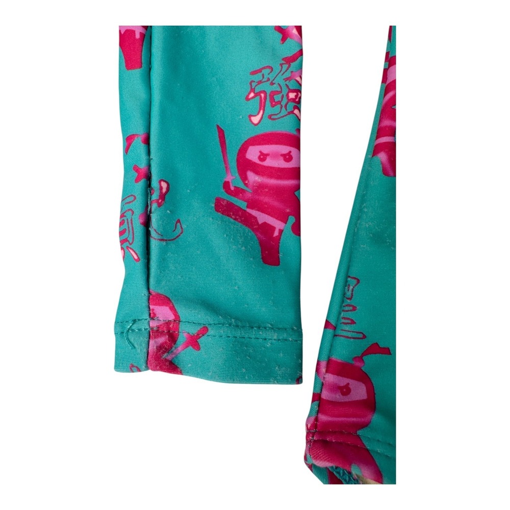 Mott 50 Toddler‎ Girls Swimsuit Sz 2 Green Pink One Piece Zip Long Sleeve UPF50 - Picture 3 of 12